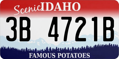 ID license plate 3B4721B