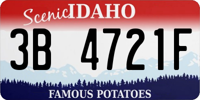 ID license plate 3B4721F