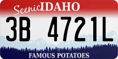 ID license plate 3B4721L