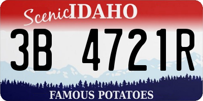 ID license plate 3B4721R