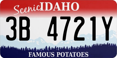 ID license plate 3B4721Y