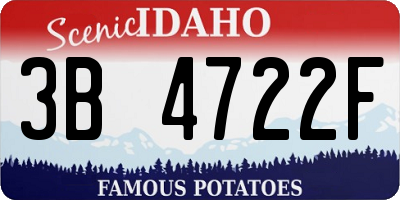 ID license plate 3B4722F