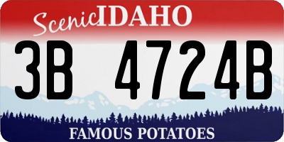 ID license plate 3B4724B