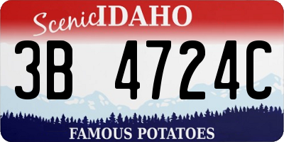 ID license plate 3B4724C