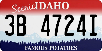 ID license plate 3B4724I