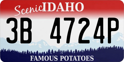 ID license plate 3B4724P