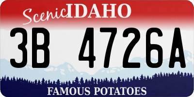 ID license plate 3B4726A
