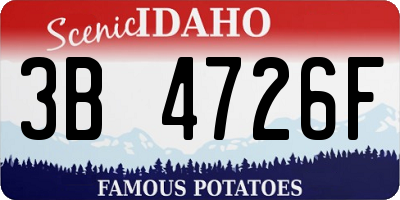 ID license plate 3B4726F