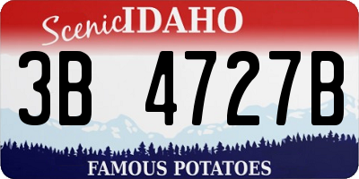 ID license plate 3B4727B