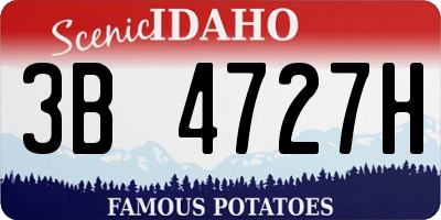 ID license plate 3B4727H