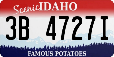 ID license plate 3B4727I