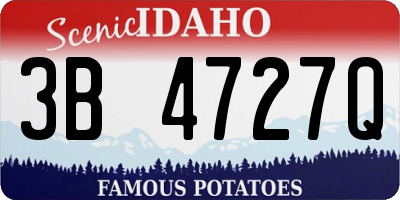 ID license plate 3B4727Q