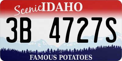 ID license plate 3B4727S