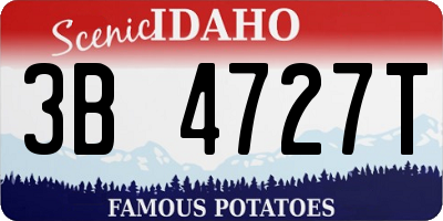 ID license plate 3B4727T