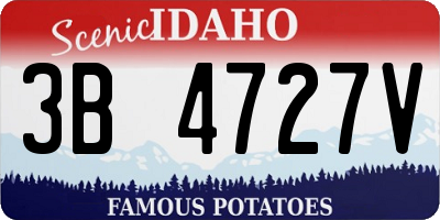 ID license plate 3B4727V