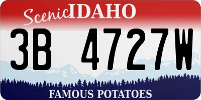 ID license plate 3B4727W