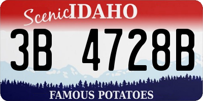 ID license plate 3B4728B