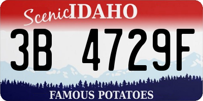 ID license plate 3B4729F