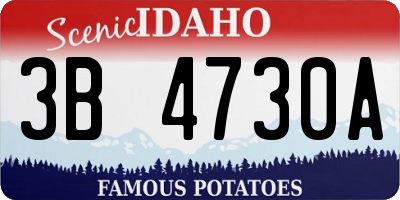 ID license plate 3B4730A