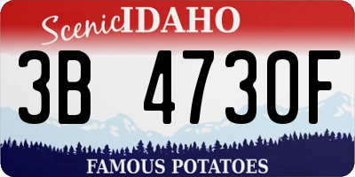 ID license plate 3B4730F