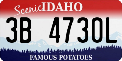 ID license plate 3B4730L