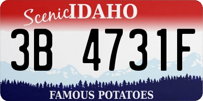 ID license plate 3B4731F