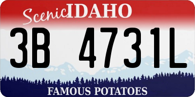 ID license plate 3B4731L