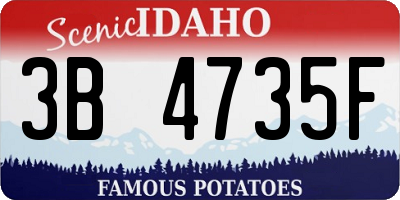 ID license plate 3B4735F