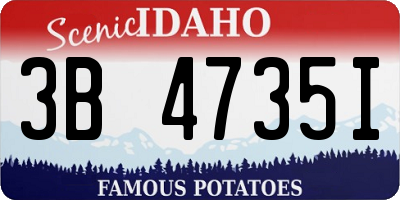 ID license plate 3B4735I
