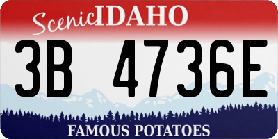 ID license plate 3B4736E