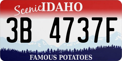ID license plate 3B4737F