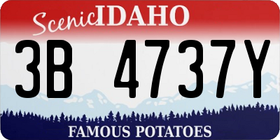 ID license plate 3B4737Y