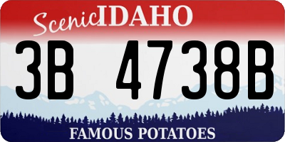 ID license plate 3B4738B