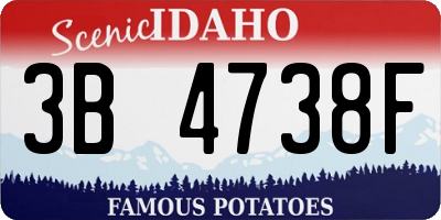 ID license plate 3B4738F
