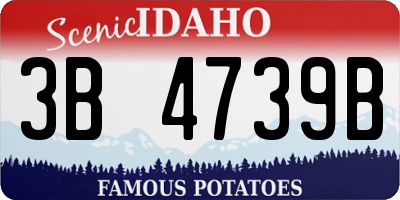 ID license plate 3B4739B