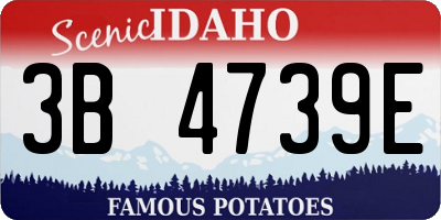 ID license plate 3B4739E