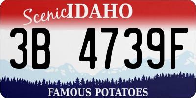 ID license plate 3B4739F