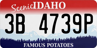 ID license plate 3B4739P