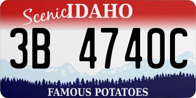 ID license plate 3B4740C