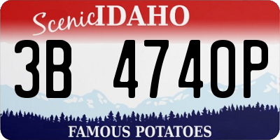 ID license plate 3B4740P