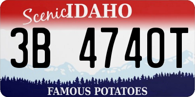ID license plate 3B4740T