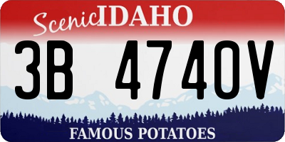 ID license plate 3B4740V
