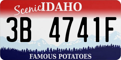 ID license plate 3B4741F