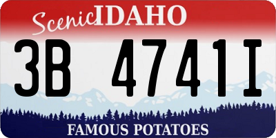 ID license plate 3B4741I