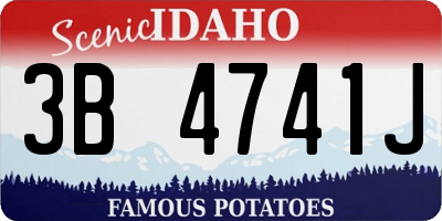 ID license plate 3B4741J