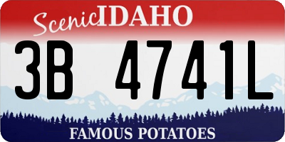 ID license plate 3B4741L