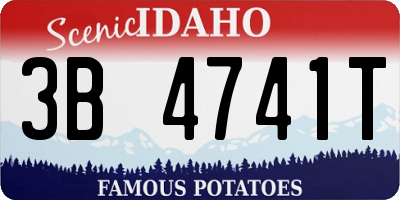 ID license plate 3B4741T