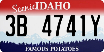 ID license plate 3B4741Y