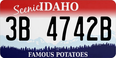 ID license plate 3B4742B