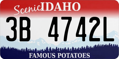 ID license plate 3B4742L